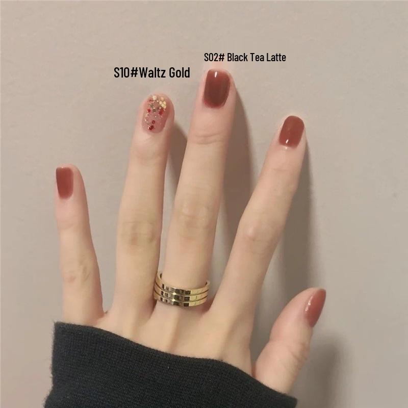 Best-Selling No-Bake Peel-Off Cherry Red Korean-Style Elegant Nail Polish