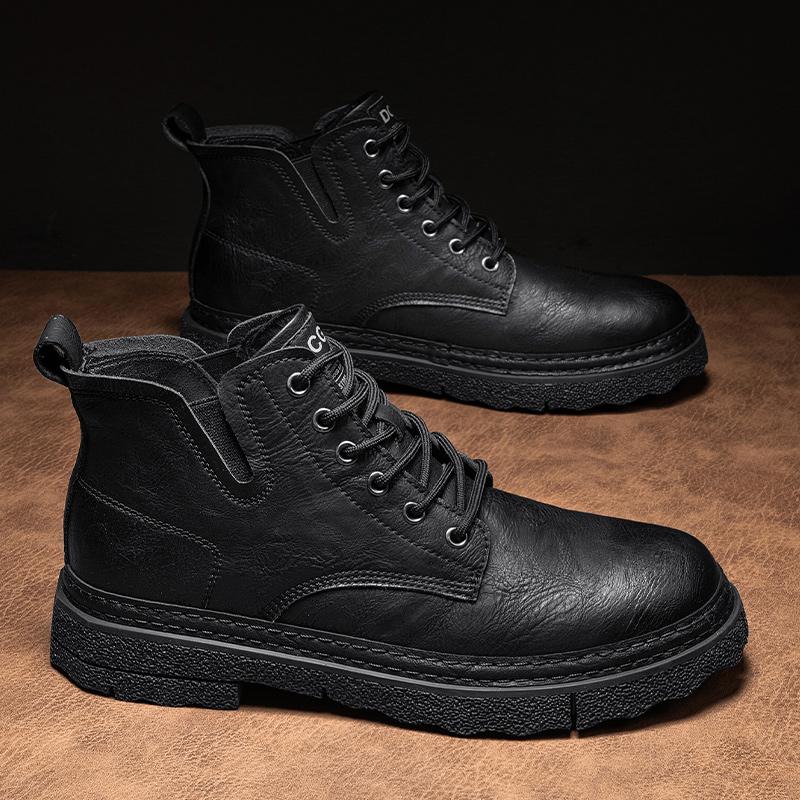 Martin boots spring and autumn mid-help thick-soled soft-soled kicks can't be rotten rhubarb boots winter velvet cotton shoes