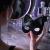 Stylish Costume Masque for Events Cat Masquerade Masque, Sparkly Sequins/Velvet/Black Half Face Comfortable Plastic Adults Women Men Halloween