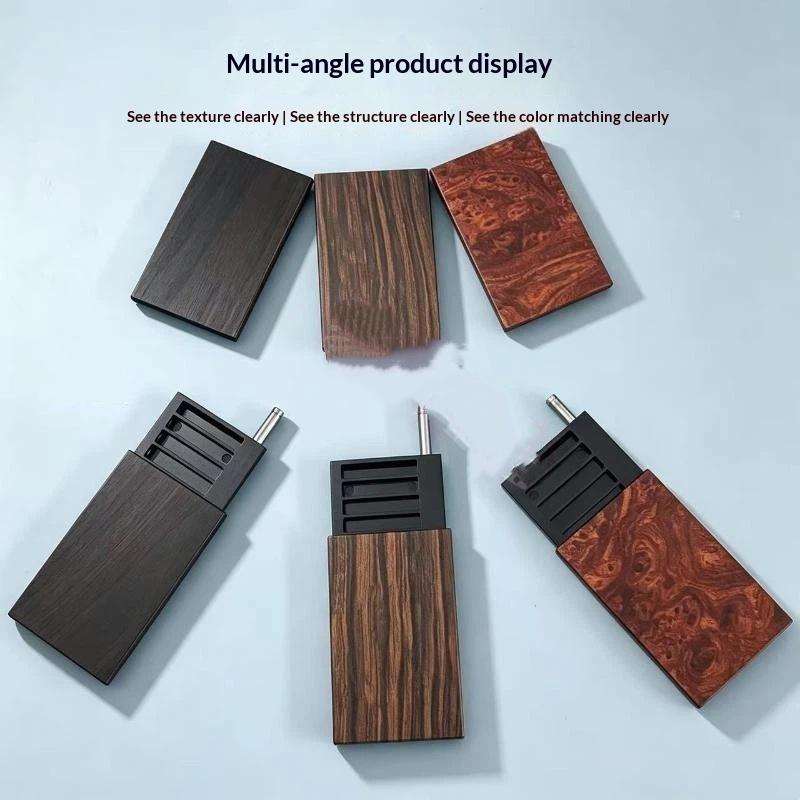 Snuff Box Container Case Sild Lid In Aluminum Straw Pocket Size Portable Storage Slot Snuff Accessory