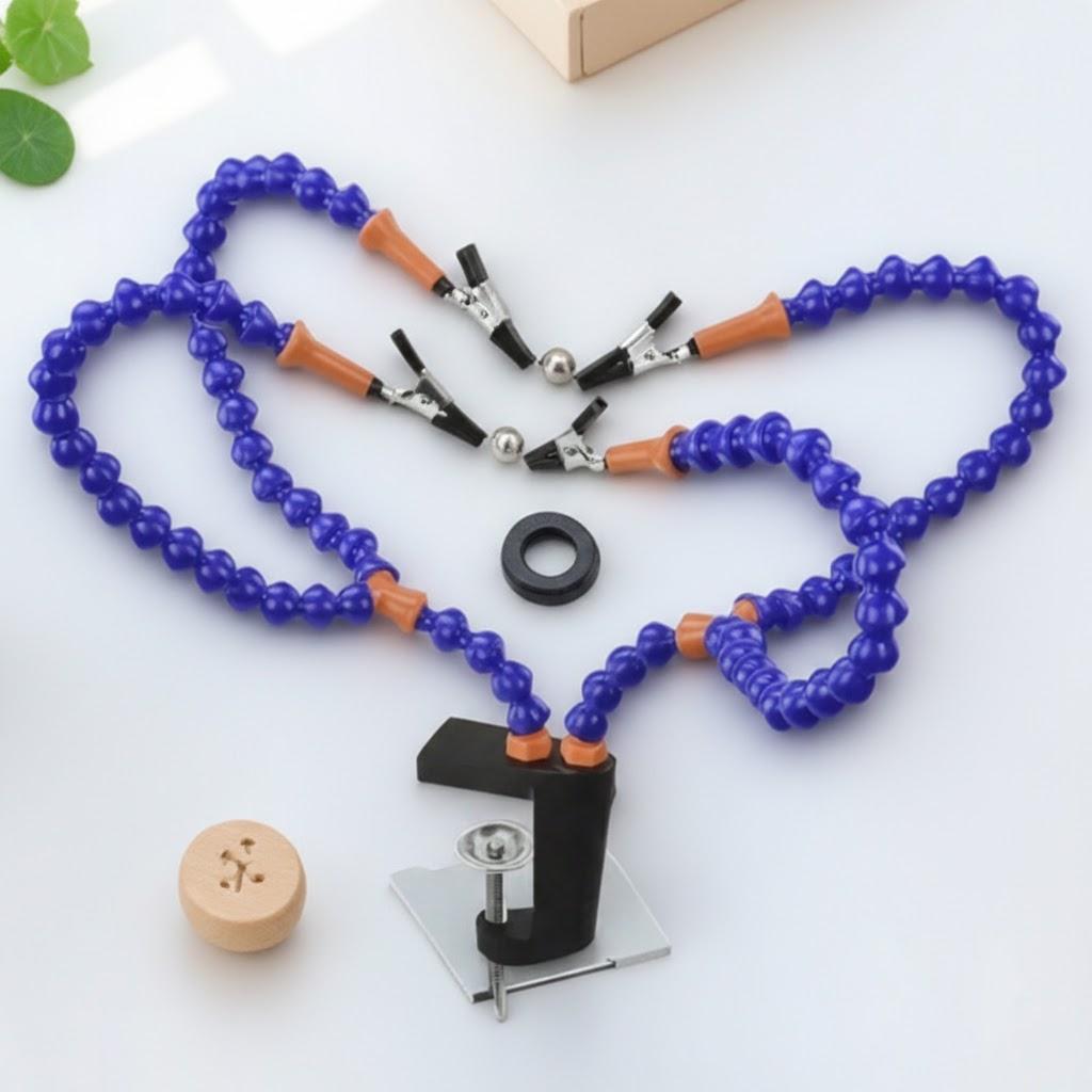Electronics Soldering Iron Clamp Plastic Table Holder PCB Fixture Helping Hands Repair Tools Kit