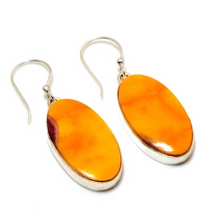 

Ювелирные серьги ручной работы с драгоценным камнем Мукаит 925 пробы, посеребренные, 1,70 дюйма