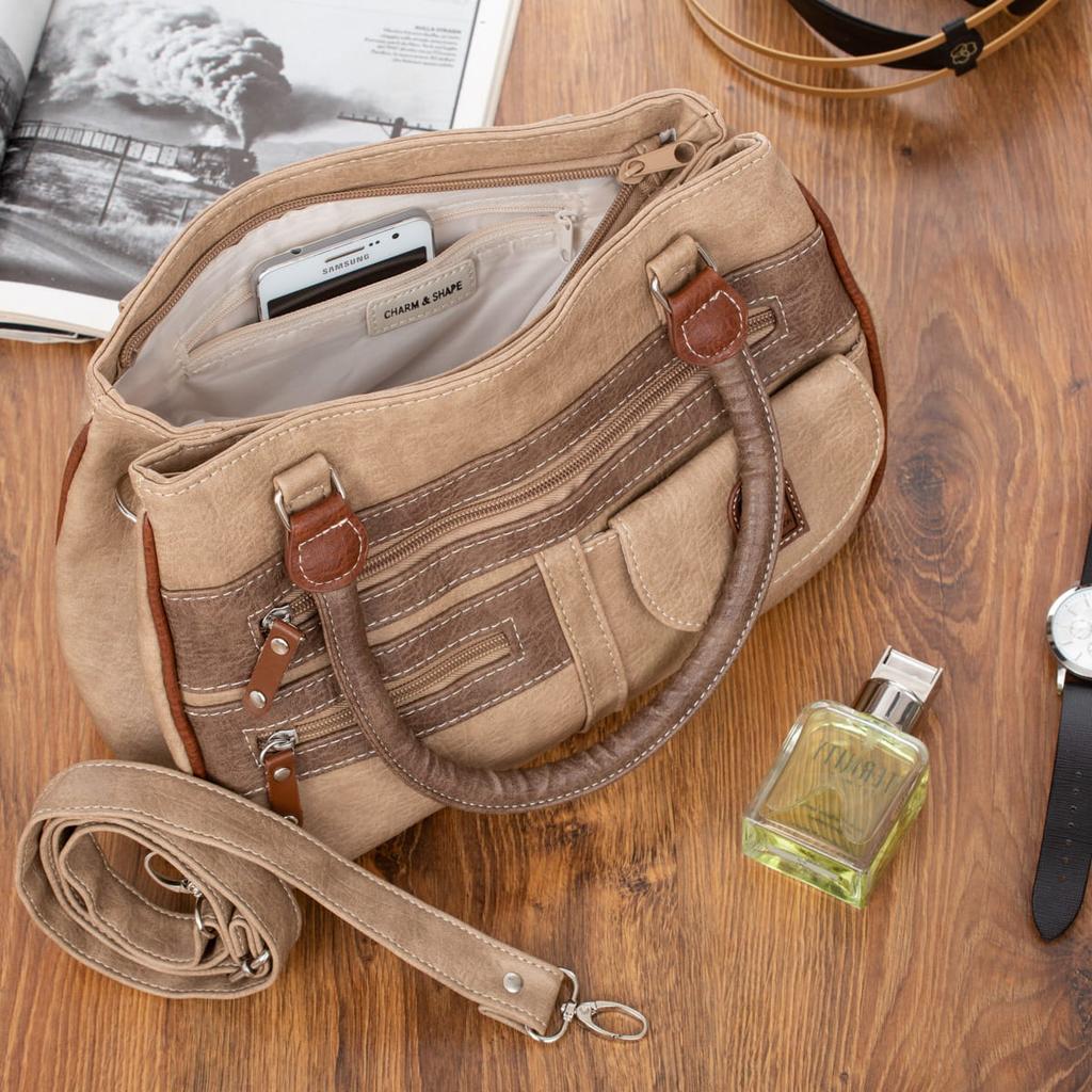 Charm&Shape Medium Women' Shoulder Bag Taupe