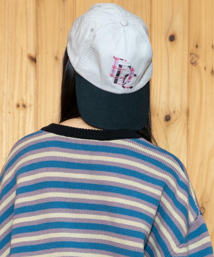 XTONZ Xta090 Check Graphic Cotton Ball Cap (Gray)
