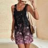 Women's Summer Jumpsuit Shorts, Striped Printed Fashionable Casual Jumpsuit