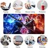 Stitched Edges Gaming Mouse Pad Cool Red Vs Blue Anime Sword Fight Print Nonslip Desk Mat for PC Gamer  Daily Use