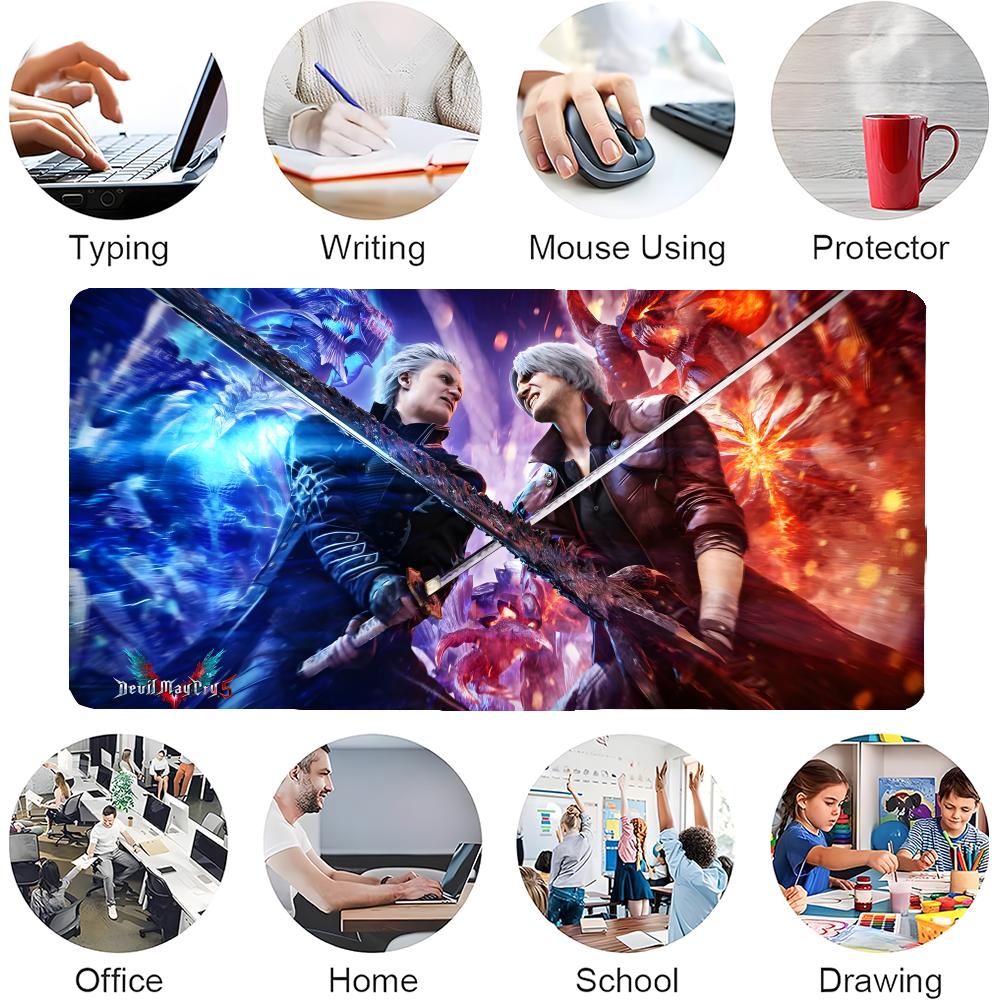 Stitched Edges Gaming Mouse Pad Cool Red Vs Blue Anime Sword Fight Print Nonslip Desk Mat for PC Gamer  Daily Use