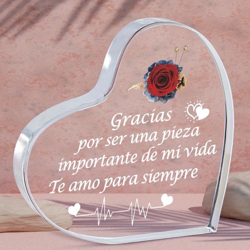 

2D Flat Spanish I Love You Gifts Acrylic Desktop Decoration Plaque, Home Decor Plaque Hanging Wall Art Decorative Garden Decoration for Room Door Sign 10*10*1CM