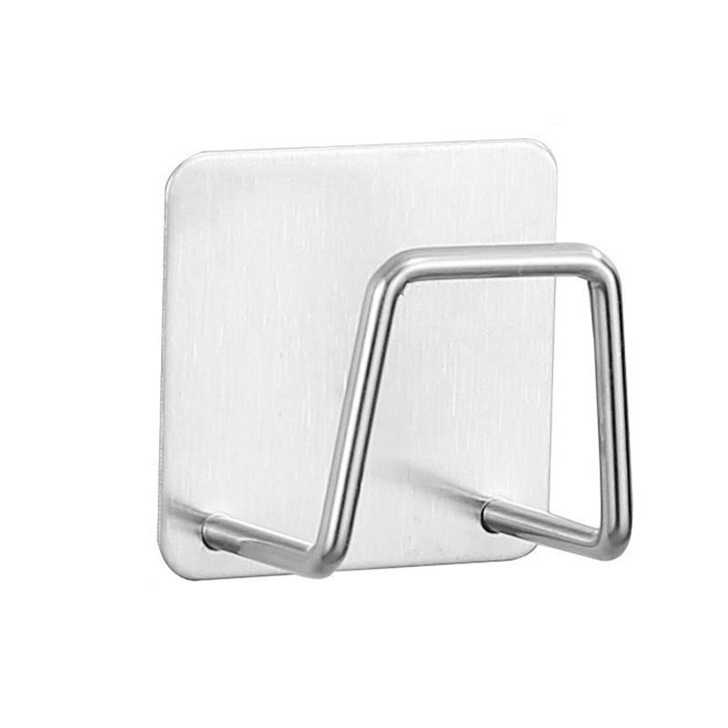 1PC Stainless Steel Sponge Holder Rack for Sink Wall Mount Storage Organizer Keeps Sponge Scrubber Dry with Suction Cup