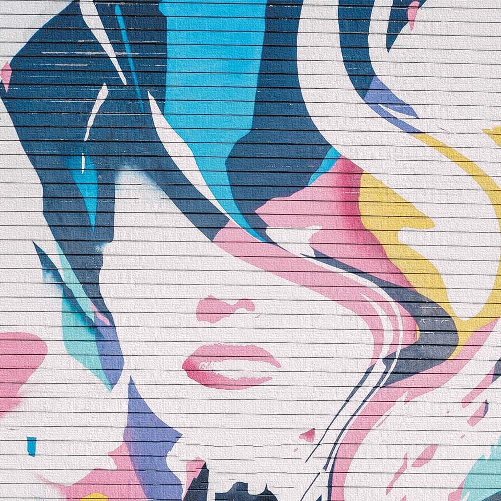 Street Pop Art 57cm X Large Made In Stylish Interior Living Room Pastel Fabric Panel Panel, 57cm, Size, Japan, Poster, Decor, Decor, Colors, Figures,