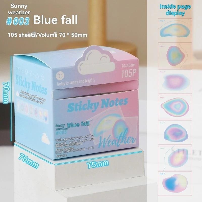 Transparent Pearlescent Pull Out Sticky Notes Stickers Notepads for Students Small Note Stickers for Marking