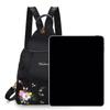 Wasserdichte Oxford Frauen Rucksack Mode Lässig Stickerei Tasche Designer Weibliche Große Kapazität Reise Handtasche Einkaufen Knöpfe