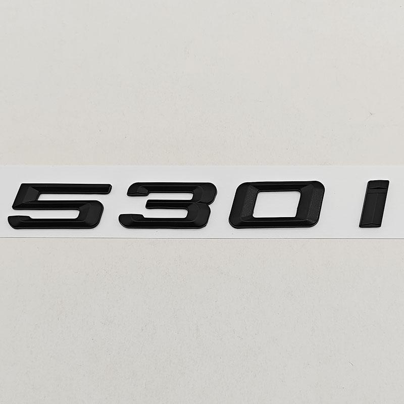 3D Czarny Matowy ABS Logo Litery Samochodowe 528i 530i Naklejka Emblemat na Tylną Klapę Dla BMW Serii 5 530i 530i F10 E60 Akcesoria Tylne