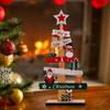Christmas Tree Desktop Ornament Santa Claus Merry Christmas Sign Plaque Xmas Decoration for Home 2025 New Years Noel Gift