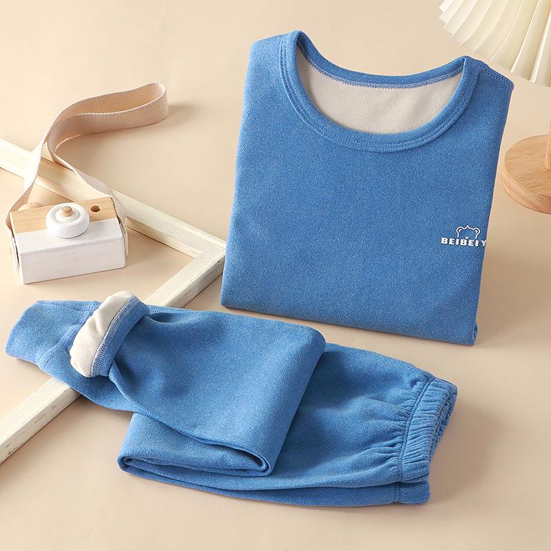 

Детский осенний комплект нижнего белья: Базовые штаны для мальчиков и девочек 80cm синий