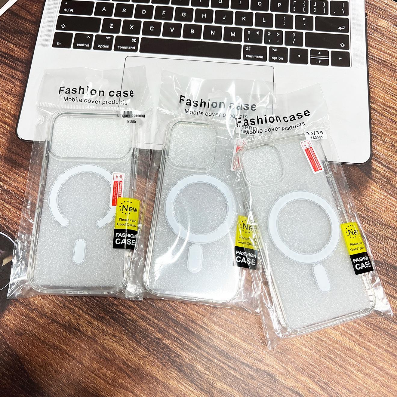 iPhone 16 Pro Drop-Proof Acrylic Magnetic Case with 1800 Magnetic Force 14 Plus/15 Plus