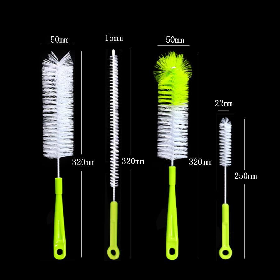 Ensemble de goupillons transfrontaliers: Kit de nettoyage de tasses et pailles à long manche en 4 pièces