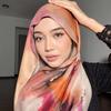 Floral Hijab Scarf Watercolor Islamic Turban Fashion Wraps Shawl  Women