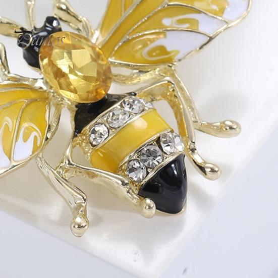 Bee Brooch Pin Sparkling Rustproof Corrosion Resistant Large Insect Brooch Pin Fashion Dress Coat Accessories