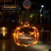 1 Set Halloween LED String Lights Pumpkin Spider Web Suction Cup Lamp Festival Party Hanging Decor for Haunted House