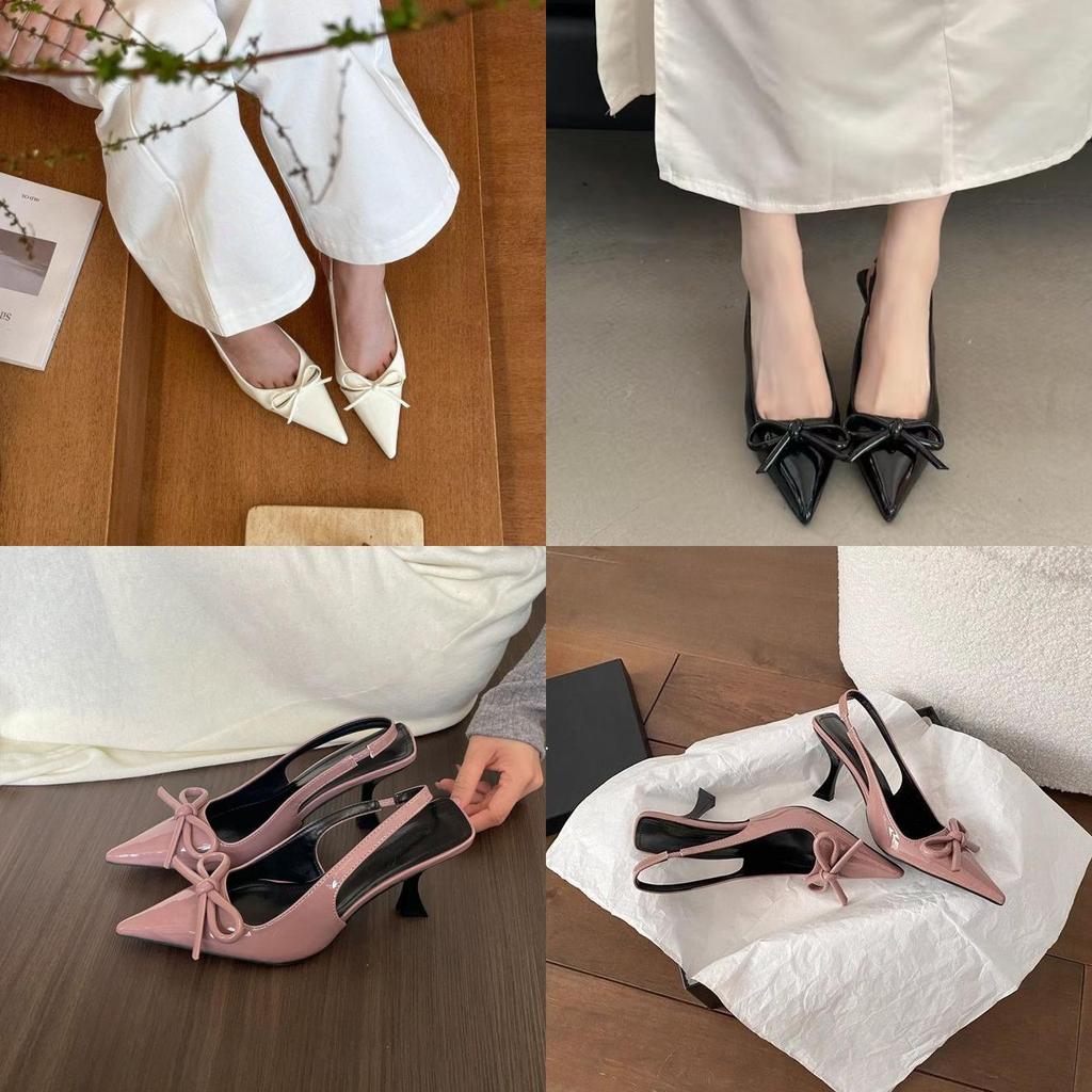 Tittel Dame Elegante Pu Pakke Hode Åpen Rygg Høyhælte Sandaler For Vår Mote
