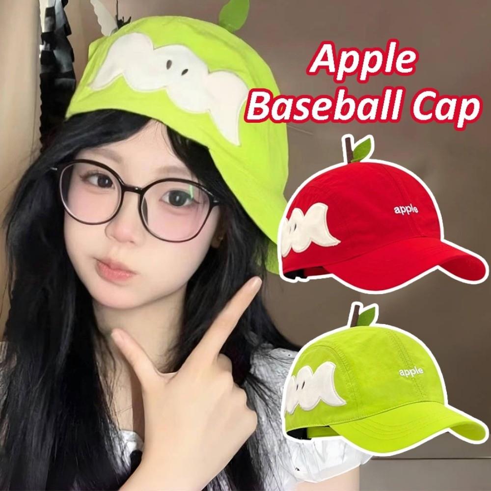 Cotton Embroidered Letter Hat Peaked Creative Fruits Cap Simple Fruits Baseball Cap  Girl
