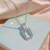 New Simple Geometry Wedding Ring Club Ring Crystal Necklace Earrings