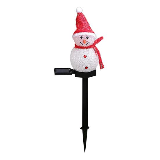 Solar Powered Snowman Stake Light Outdoor Christmas Decoration for Yard Garden & Pathway Auto On/Off Waterproof Festive Atmosphere Lights