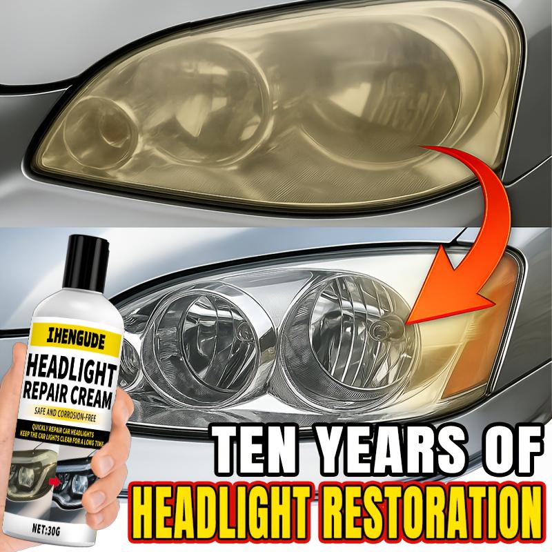 Professional Headlight Repair Agent - Improves Yellowing, Oxidation, and Fogging - Polishing Agent for Lenses, Creating Clearer and Bright