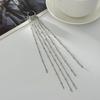 Stylish Clip On Earrings For Women Trendy Imitation Bead And Fringe Hanging Ear Cuffs
