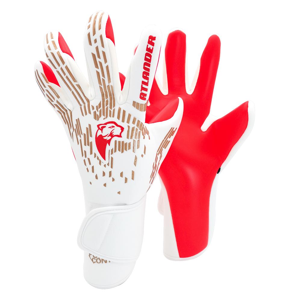 

Вратарские перчатки для детей и взрослых, противоскользящие латексные футбольные перчатки высокого качества с сильным захватом, тренировочные перчатки с ремешком на запястье Size 6 белый