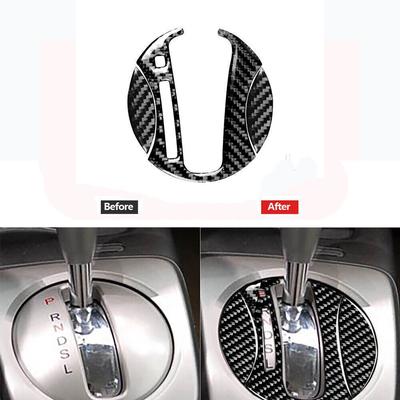 3Pcs Carbon Fiber Gear Shift Decorative Trim Cover For Honda Civic 8th 2006-2011