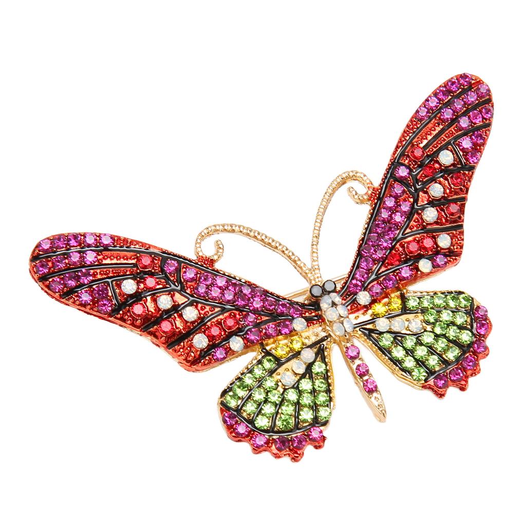 Lila Insektenbrosche Kristall Strass Kleideraccessoire Schmuck Geschenk für Frauen Mädchen Hochzeit Bankett Party