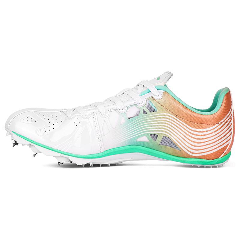 Li Ning Comfortable Cushioning Slip Resistant Abrasion Resistant Low top Running Shoes Unisex Orange White AJJS001-3