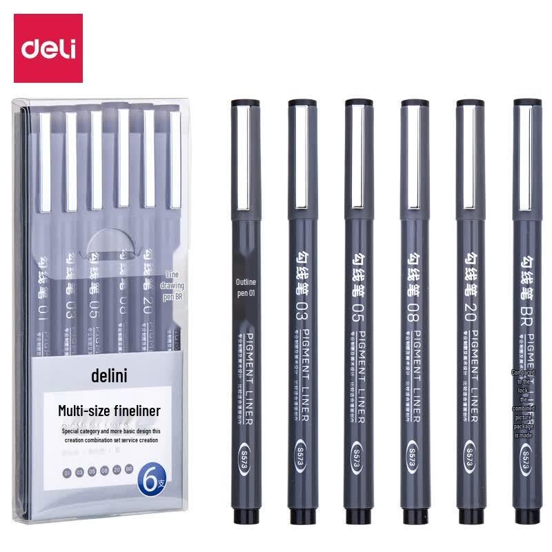 Deli S573 Art Needle and Outlining Pen Set