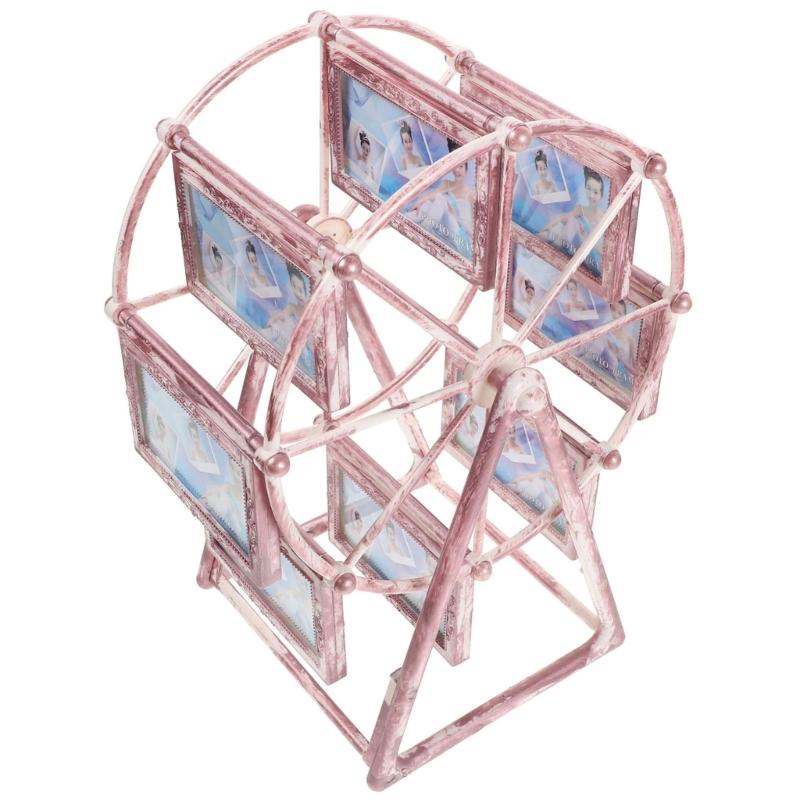 Rotating Ferris Wheel Picture Frame Carousels Picture Frame Desktop Decorations for Home Office Desktop Photo Display