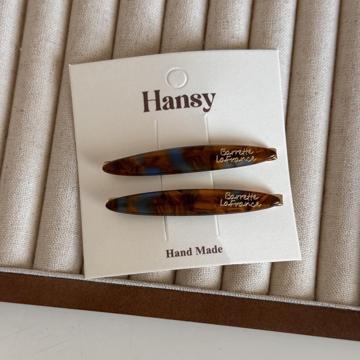 

Acetate Willow Leaf Hair Clip - Gold Label, French Style, for Side Bangs, Women s High-End Accessory.