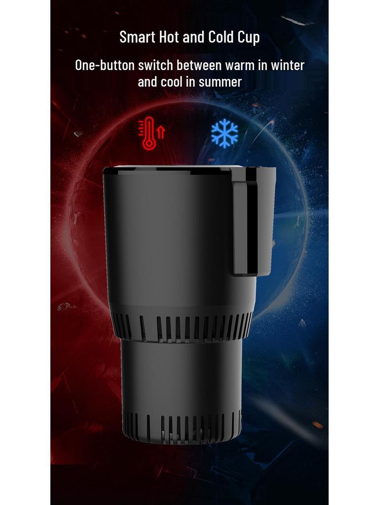 Bärbar Bilvärme- & Kylkopp, 12V/24V, Mini-kylskåp med Konstant Temperatur