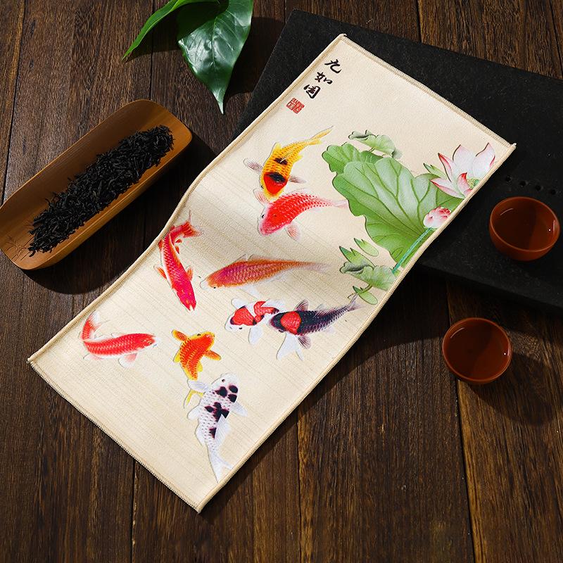 Suede Flannel Lint-Free Absorbent Tea Towel - Ancient Style, High-Grade, Multi-functional Design