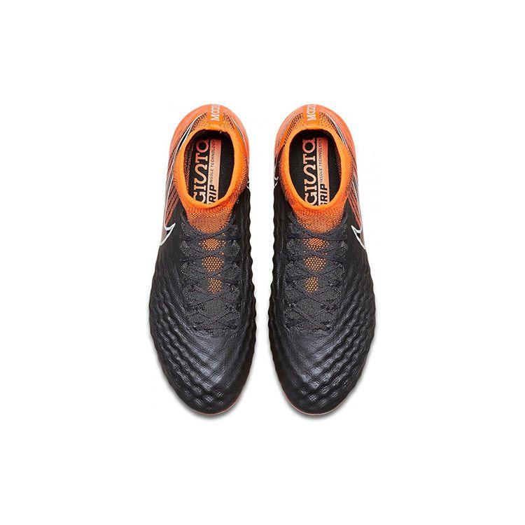 Nike Magista Obra 2 Elite DF FG Grey Total Orange Men Sneakers Dark-Grey Black-Total-Orange-White AH7301-080