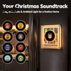 Scatola Musicale Magnetica Personalizzata Giradischi in Vinile Magnete per Frigorifero, con 9 Dischi Programmabili, Memoria da 128MB, Senza Musica, Set Magneti Luce Notturna LED, NFC per