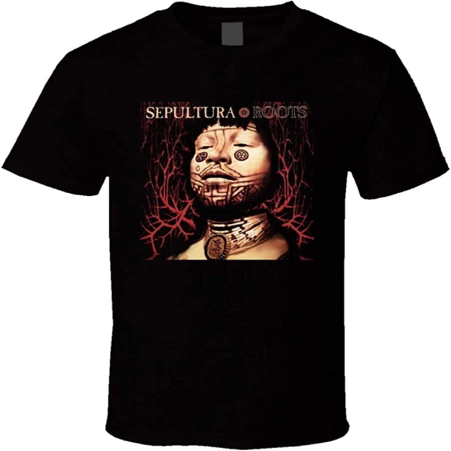 

Новая футболка в стиле Sepultura Roots 1996, черная, классическая, с коротким рукавом, унисекс, подарок S-4XL S чёрный