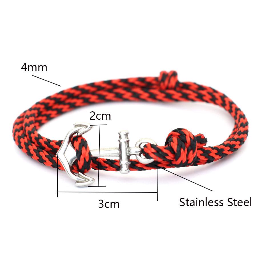 Stylish Anchor Bracelet For Men Double Layer Adjustable Ethnic String Braslet Outdoor Cycling Nautical Braclet Accessories Joias