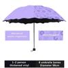 Red Leaf Portable Manual Folding Umbrella Flowering Umbrella In Water Black Glue Coated Light Weight UV Umbrella