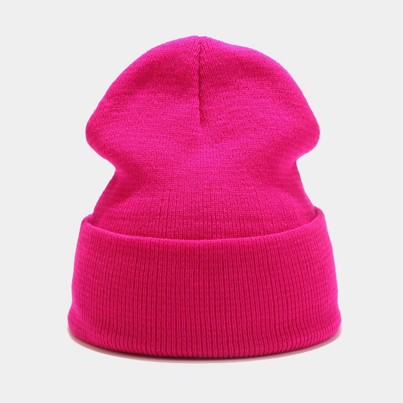 70g Solid Knit Beanie Oversized Cuffed Slouch Hat Men Women Winter Warm Skateboard Hip Hop