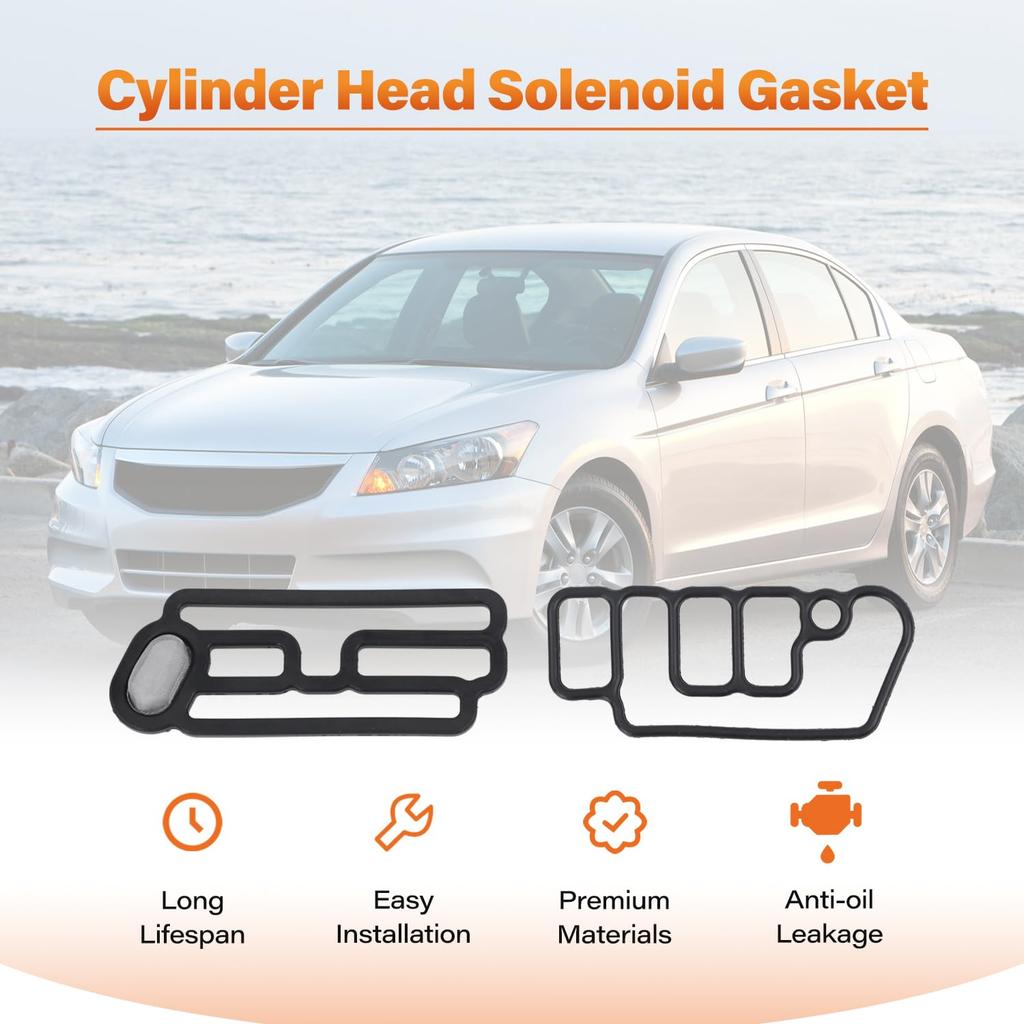 Cylinder Head VTEC Solenoid Spool Valve Gasket, Compatible with Honda Accord Crosstour Odyssey Pilot, for Acura RDX 3.5L Replace 15815-R70-A01