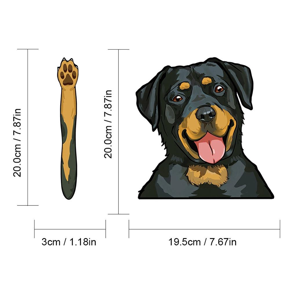 Funny Stickers On Car Rear Windshield and Wipers, Vinyl Cartoon Film Cat Dog Moving Hand Tail Decals Auto Rear Window Decoration