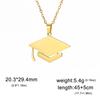 Cazador University Graduation Bachelor Cap Necklaces for Women Men Stainless Steel Anniversary Gift Necklace Jewelry 2026 New