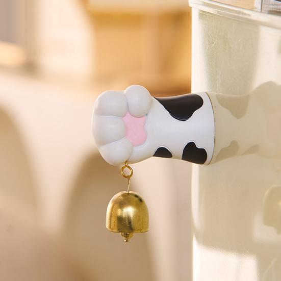 Cute Cat Paw Doorbell Magnetic Resin Cat Paw Decorative Door Chime Wall Mounted Shopkeepers Bell for Home Cafe Restaurant