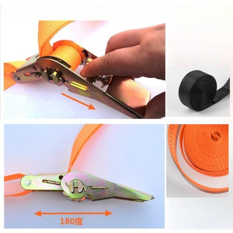 Cargo Strap Ratchet Tensioner Freight Car Fixed Tightener Tighten Rope For Luggage Goods Transportation Outdoor Camping 1m/3m/5m